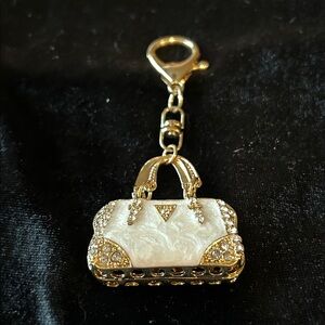 Elegant Gold and Silver Handbag Keychain